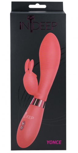 Вибратор с клиторальным стимулятором-кроликом Indeep Yonce Red фото 4