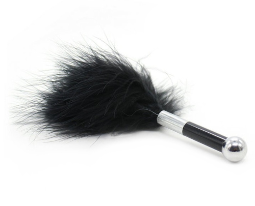 Черный перьевой тиклер 15 см фото 2