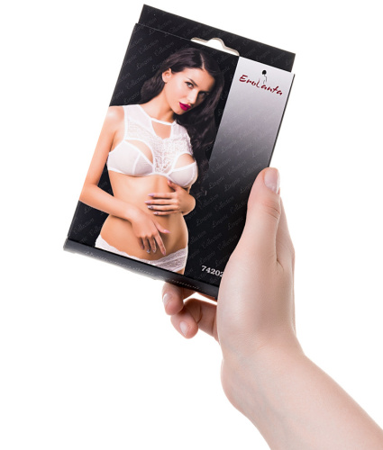 Белый бралетт Erolanta с кружевными вставками 42-44 фото 9