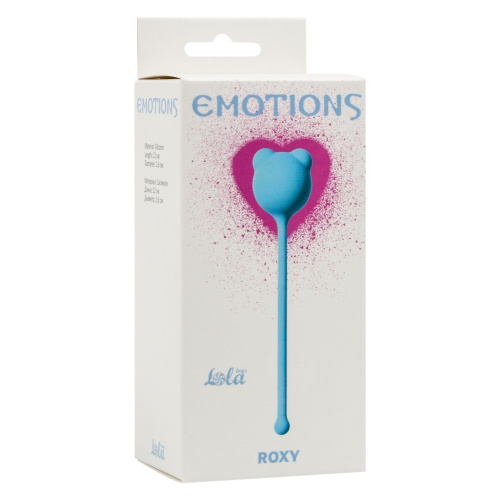 Вагинальный шарик со смещенным центром тяжести Emotions Roxy голубой фото 4