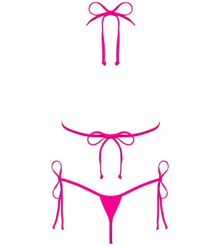 Яркое мини-бикини Bella Vista розового цвета OS фото 6