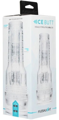 Мастурбатор-анус в прозрачной колбе Fleshlight Ice Butt Crystal фото 5