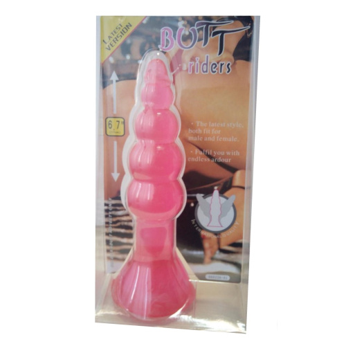 Анальная ёлочка на присоске розовая фото 4