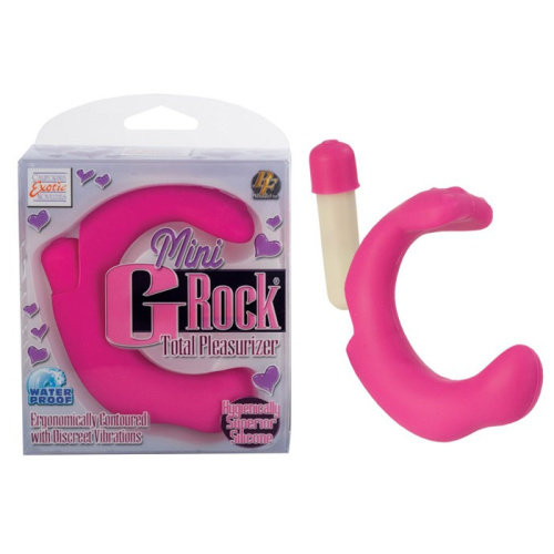 Необычный розовый масажер Mini g Rock фото 2