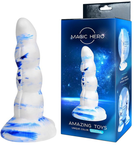 Оригинальный рельефный фаллоимитатор Magic Hero 20 см