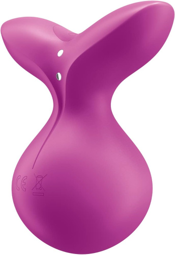 Перезаряжаемый мини-массажер Satisfyer Viva La Vulva 3 малиновый фото 6