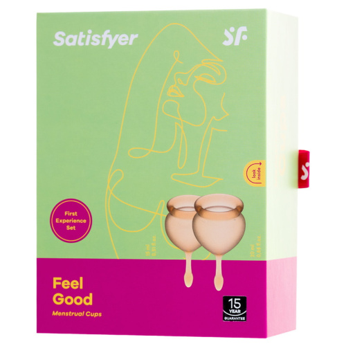 Набор менструальных чаш Satisfyer Feel Good, оранжевый фото 9
