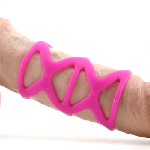 Насадки на пенис из силикона розовые Lover s Cage Posh фото 2