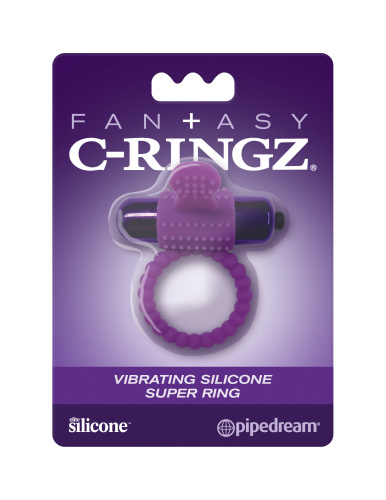 Эрекционное кольцо с вибрацией Fantasy C-Ringz Vibrating Silicone Super Ring фото 4