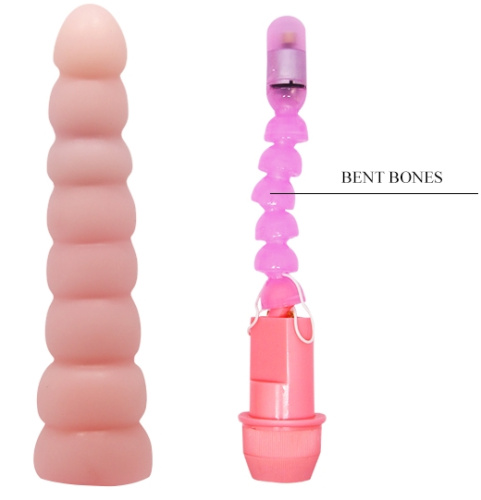 Рельефный вибратор с хребтом Flexi Vibe 19 см фото 4