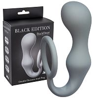 Анальная пробка с кольцом на пенис Double Pleasure Anal Plug Grey