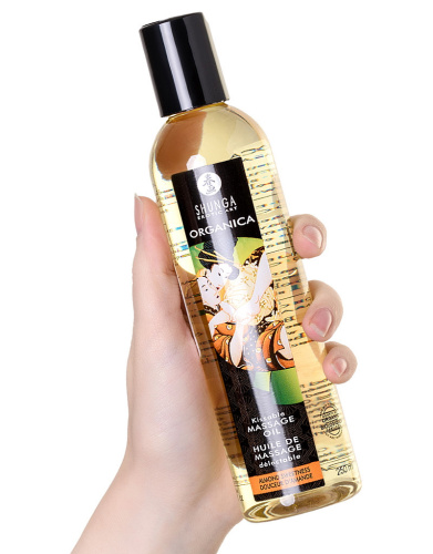 Возбуждающее съедобное массажное масло Shunga Organica сладкий миндаль 250 мл фото 4