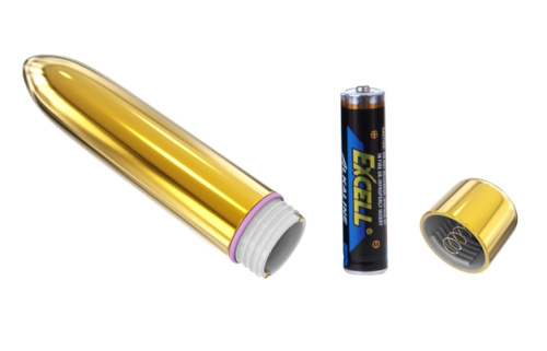 Золотая вибропулька с 10 режимами вибрации фото 7