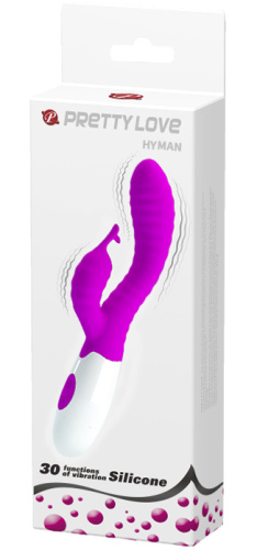 Вибратор с клиторальным стимулятором Pretty Love Hyman пурпурный фото 8