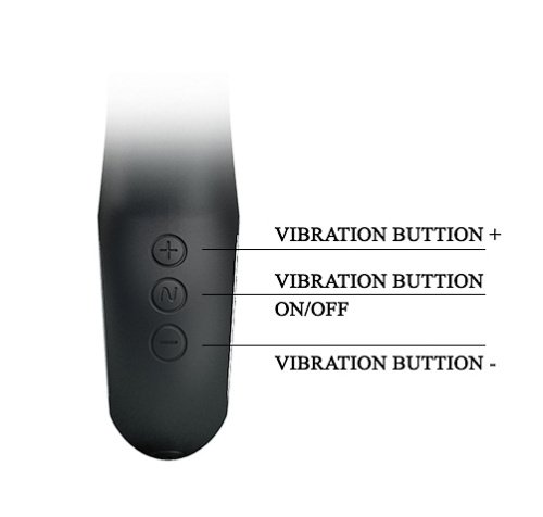 Перезаряжаемый вибратор Pretty Love Carina с клиторальной стимуляцией черный фото 6