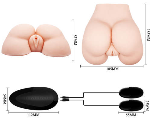 Мастурбатор Crazy Bull с вибрацией и двумя отверстиями фото 8