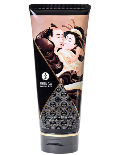 Съедобный массажный крем Shunga Intoxicating Chocolate со вкусом шоколада 200 мл фото 2