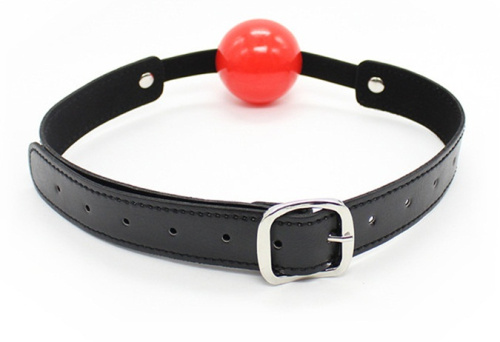 Силиконовый кляп-шар красный фото 3