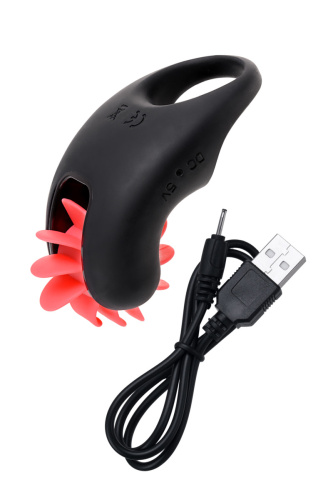 Виброкольцо Erotist Mill с ротацией, черное фото 4