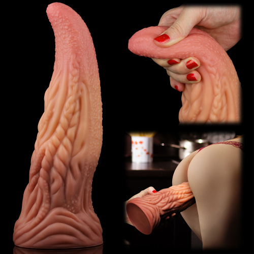 Фаллос-язычок с рельефным стволом Lovetoy Nature Cock Tongue 25 см фото 16
