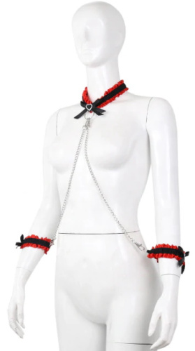 Атласные фиксаторы для шеи и рук на резинках с бантиками фото 7