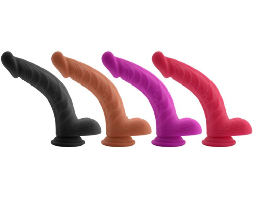 Изогнутый фаллоимитатор черного цвета X-Men 22 см фото 4