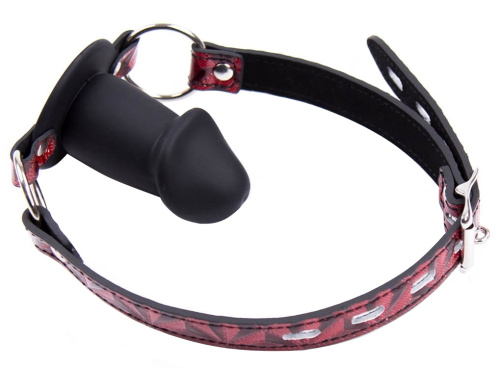 Кляп-фаллос на дизайнерском ремешке S