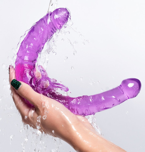 Двусторонний фаллоимитатор с вибропулей Toyfa Double Dildo фото 8