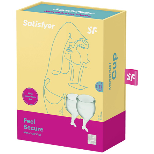 Набор менструальных чаш Satisfyer Feel Secure, салатовый фото 2