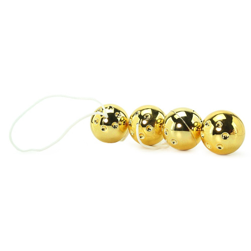 Четыре вагинальных шарика с вибрацией Gold Vibro Balls Set фото 2