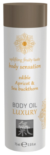 Съедобное масло для тела Shiatsu Luxury абрикос и облепиха 75 мл