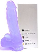 Реалистичный фиолетовый фаллос с рабочей длиной 12,5 см