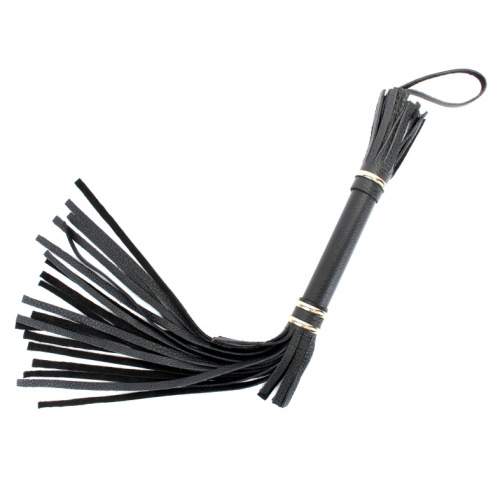 Черная плеть из натуральной кожи фото 2