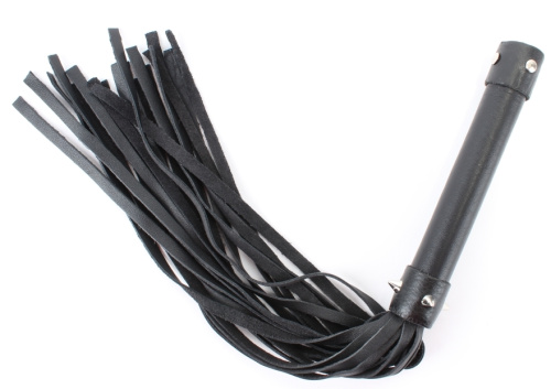 Классическая кожаная плеть с мелкими шипами 45 см фото 2