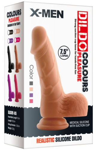 Классический фаллоимитатор черного цвета X-Men 18 см фото 6