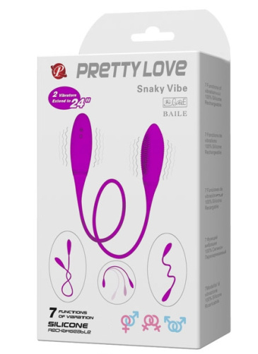 Оригинальный двойной вибростимулятор Pretty Love Snaky фото 11