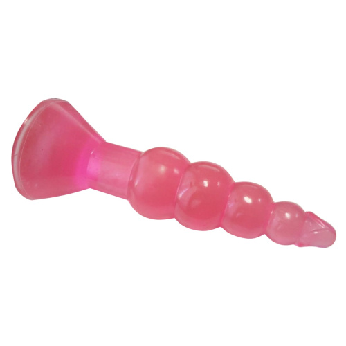 Анальная ёлочка на присоске розовая фото 3