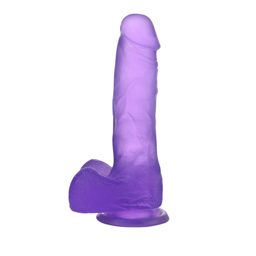Фиолетовый фаллос Jelly Studs Crystal Dildo Medium 18 см фото 3