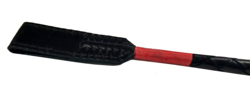 Эксклюзивный кожаный cтек с петлей на конце 72 см фото 4