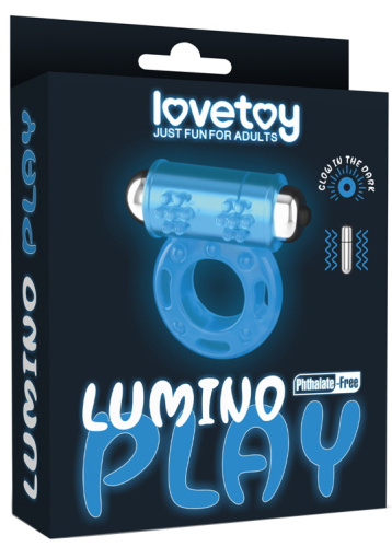Эрекционное виброкольцо светящееся в темноте Lumino Play Vibrating Penis Ring фото 11