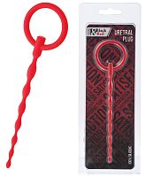 Уретральный буж из силикона Black Red By Toyfa красный 16 см