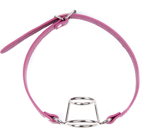 Двойное кольцо-расширитель для рта на розовом ремешке фото 2