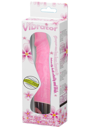 Реалистичный вибратор розового цвета 22 см фото 3