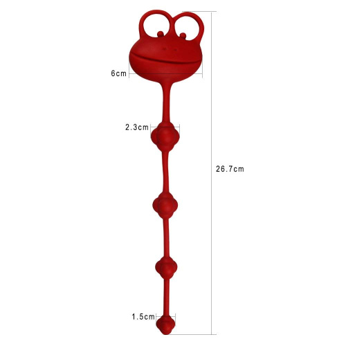 Универсальный силиконовый стимулятор красный Silicone Frog фото 3