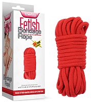 Веревка для бондажа красная Fetish Bondage Rope 10 м