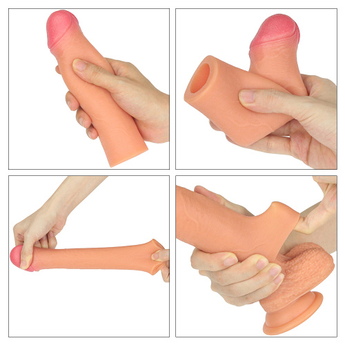 Удлиняющая насадка на пенис Revolutionary Silicone Nature Extender + 5,5 см фото 8