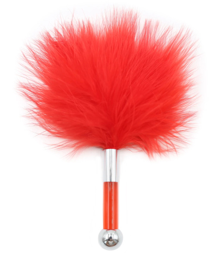 Красный перьевой тиклер 15 см фото 2