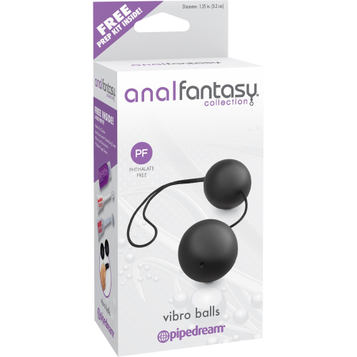 Анальные шарики AFC Vibro Balls Black фото 3