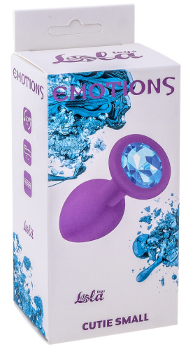 Анальная пробка Emotions Cutie Small Purple Light Blue Crystal фото 3