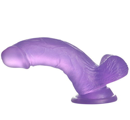 Фиолетовый фаллос Jelly Studs Crystal Dildo Small 16 см фото 4